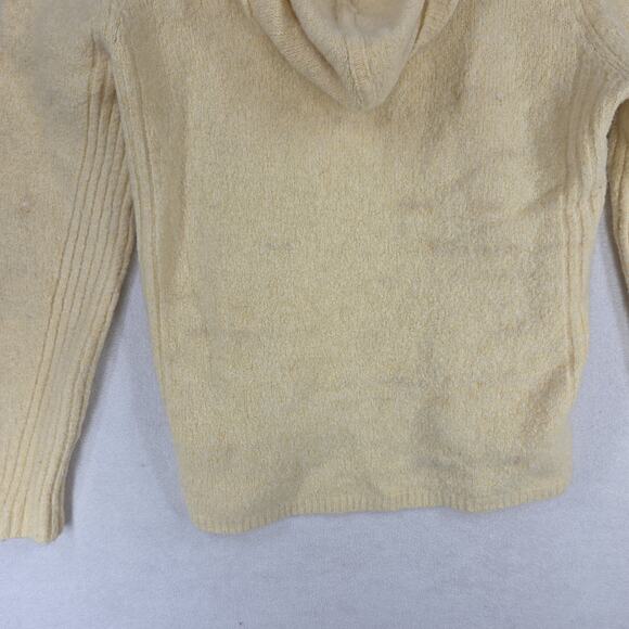 Lane Bryant Pullover Sweater Womens Yellow 22/24 Wool Cable Knit Hooded Cold - Picture 11 of 14